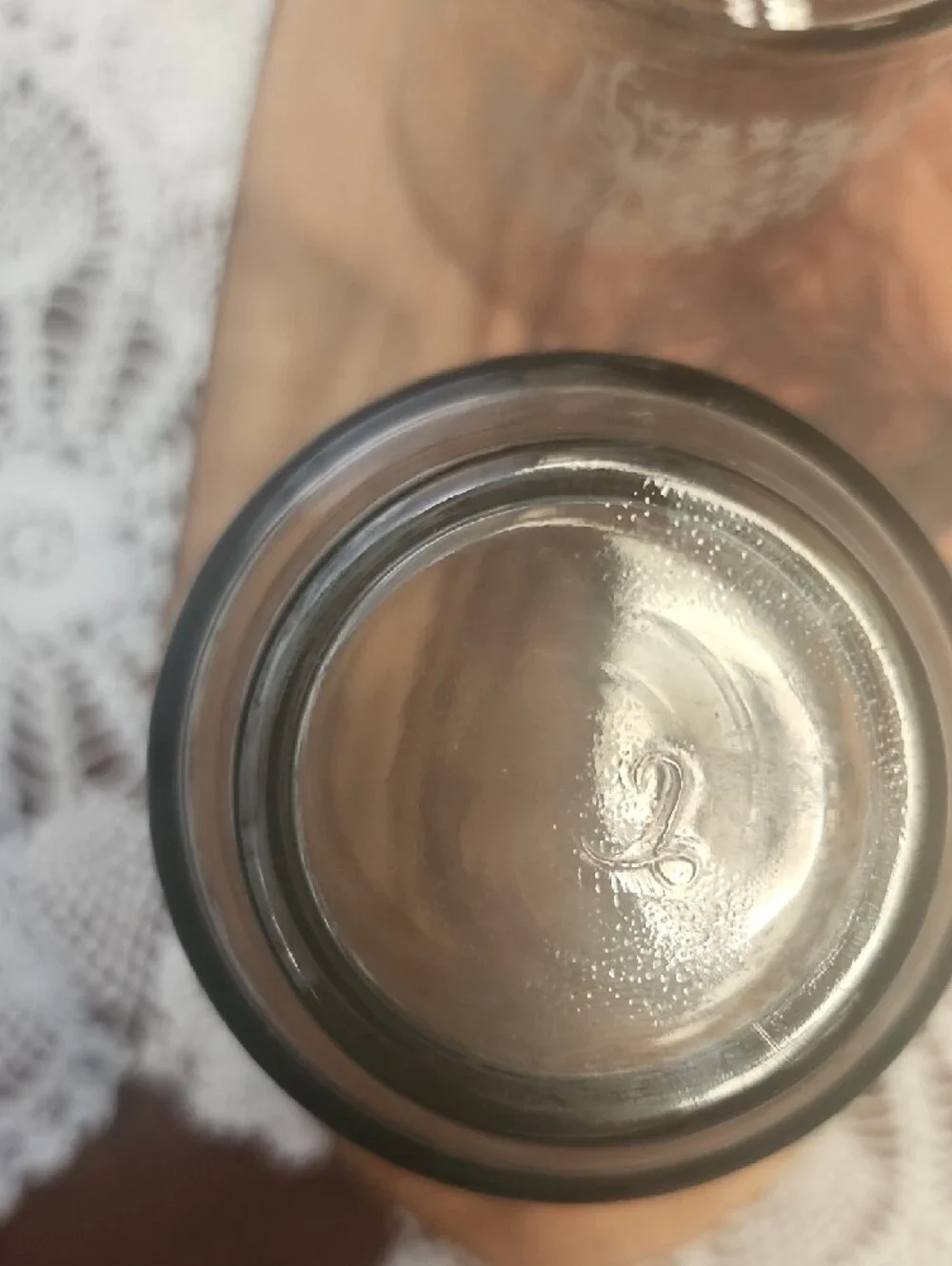 (2pc) Small Cups with White Dandelion Design -Libby Glass
